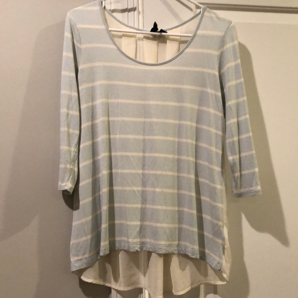 Mixed Media Stripe Top